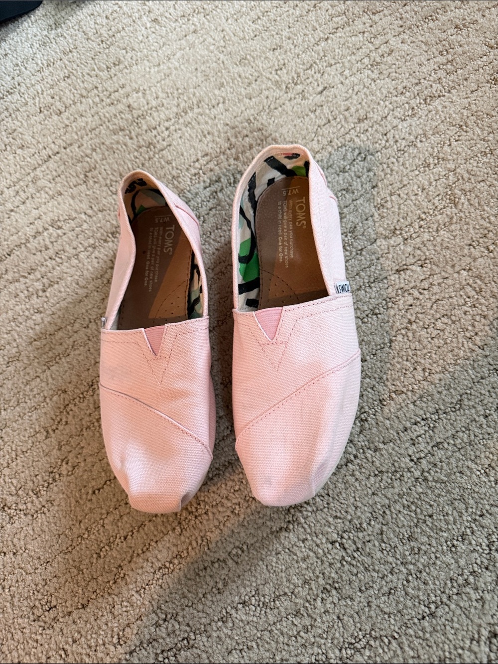 Toms Slip-On Canvas Shoes in Pale Pink